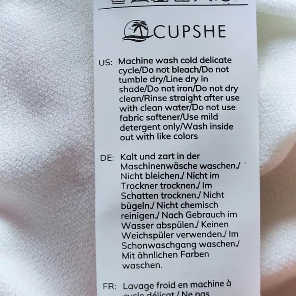 White & floral one-piece swimsuit by CUPSHE in size XL - Picture 12 of 16